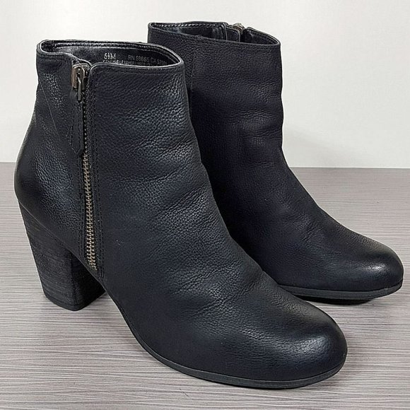 BP. 'Trolley' Leather Ankle Bootie, Black, Womens Various Sizes - Picture 1 of 9